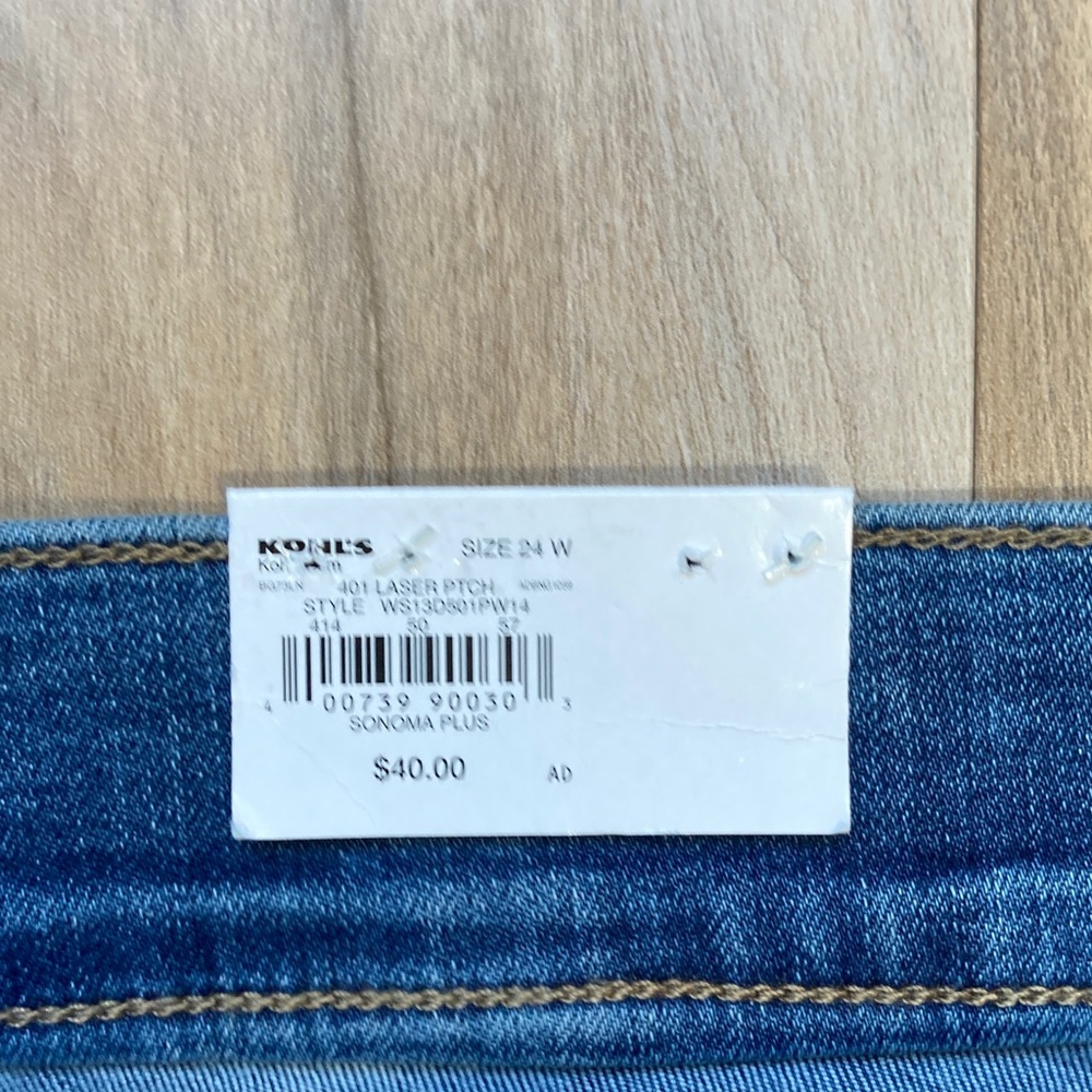 Sonoma jegging pull on faux patch print breathable stretch fabric 24W - Picture 13 of 15